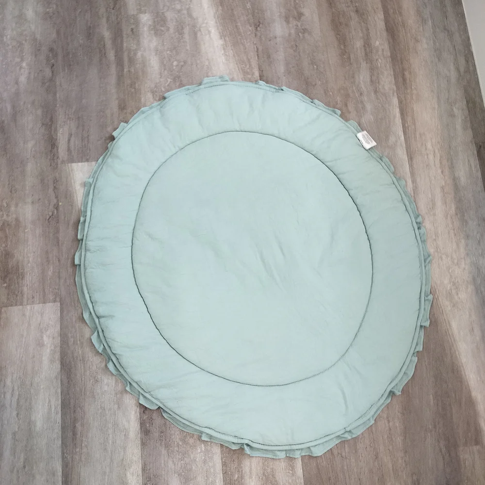 FLASH SALE🔥Round Mint Green Ruffled Play Mat
